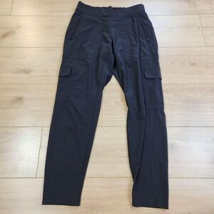Athleta Chelsea Cargo Pants Womens 6 Black Zip Pockets Stretch